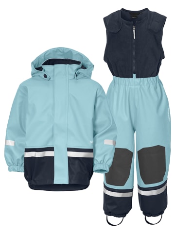 Didriksons 2-delige regenoutfit "Boardman" turquoise/donkerblauw
