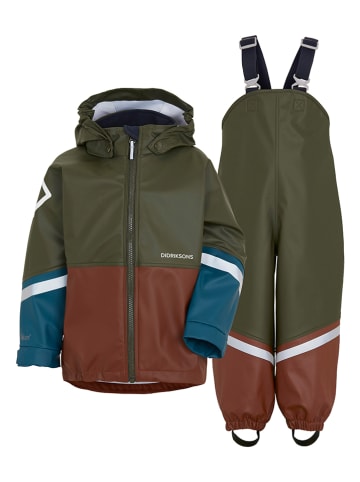 Didrikson 2tlg. Regenoutfit "Waterman" in Khaki/ Braun
