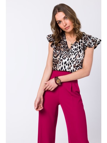 Stylove Bluzka w kolorze kremowo-czarnym