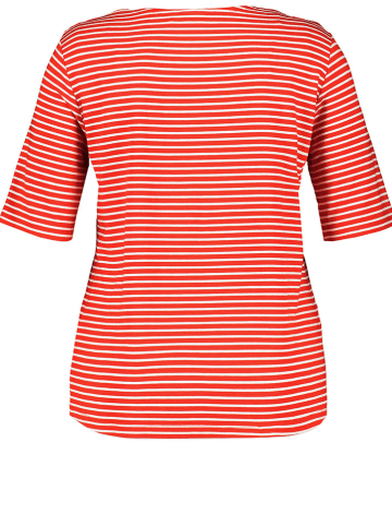 SAMOON Shirt rood/wit