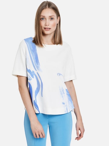 TAIFUN Shirt wit/blauw