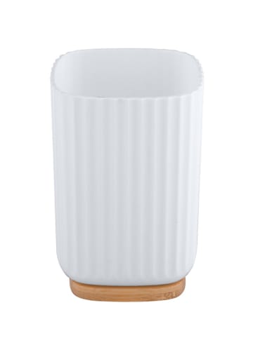 Wenko 2-delige set: tandenborstelbekers "Rotello" wit - (B)8,6 x (H)11,1 x (D)8,6 cm