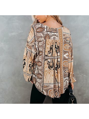 Milan Kiss Bluse in Braun