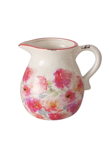 Boltze Vase "Karella" - in Creme/ Pink - (H )19 x Ø 22 cm