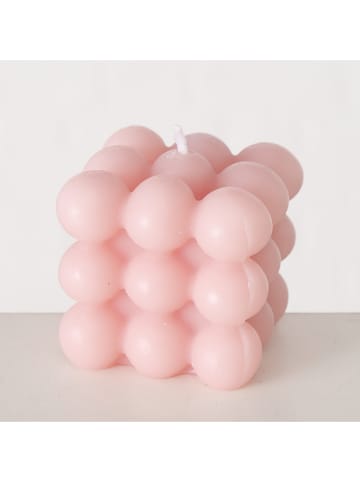 Boltze Świeczki (3 szt.) "Bubble" w kolorze miętowo-różowym - 3 x 138 g