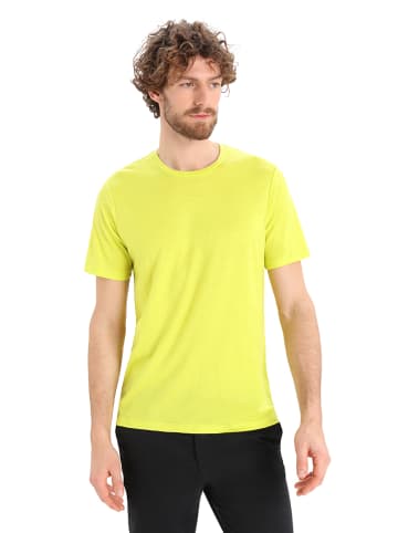 icebreaker Functioneel wollen shirt "Tech Lite II" geel