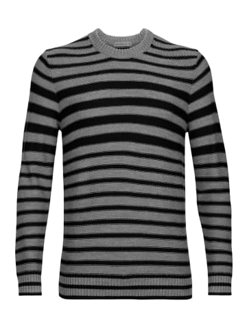 icebreaker Wollen trui "Waypoint" grijs/zwart