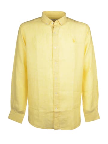 U.S. Polo Assn. Lniana koszula - Regular fit - w kolorze żółtym