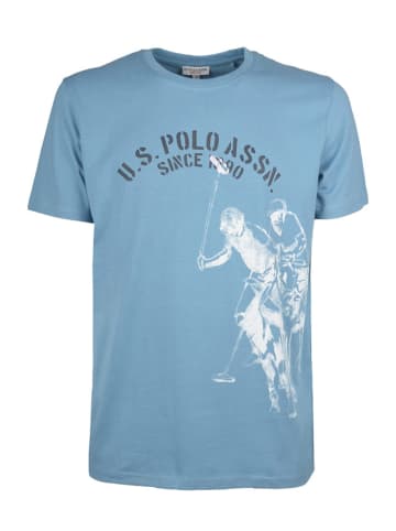 U.S. Polo Assn. Koszulka "1890" w kolorze błękitnym