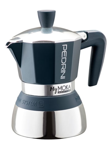 Pedrini Espressokoker "My Moka" zwart/zilverkleurig - 2 koppen