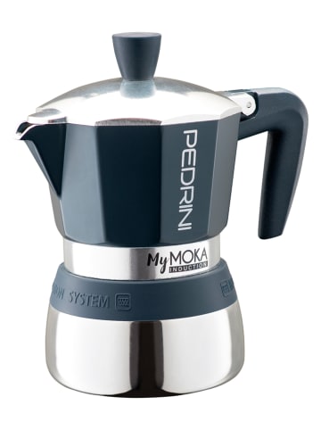 Pedrini Espressokocher "My Moka" in Schwarz/ Silber - 3 Tassen