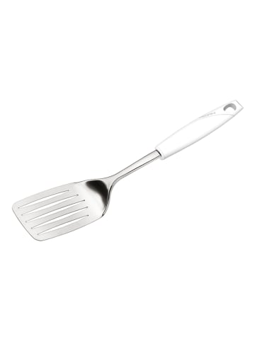 Pedrini Łopatka "Lillo next" w kolorze srebrno-białym do patelni - 35,5 x 7 cm