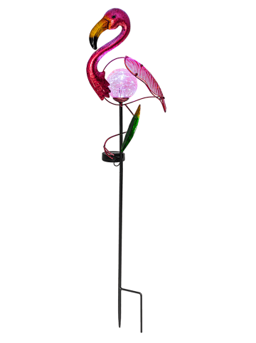 Profigarden Solarna lampa ogrodowa LED w kolorze różowym - wys. 81 cm