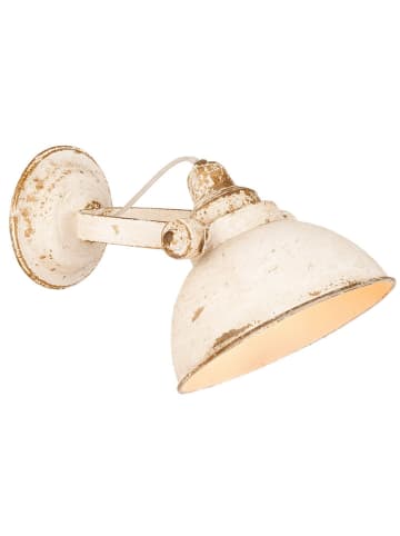 Clayre & Eef Wandlamp wit - (B)30 x (H)21 x (D)19 cm