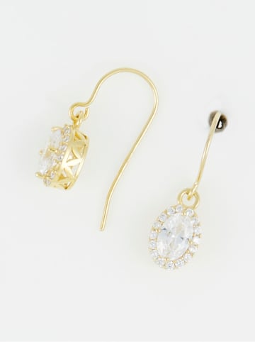 L'exception Gouden oorhangers "Henley" met edelstenen