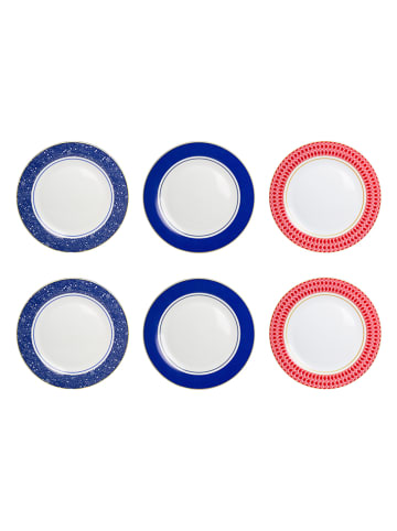 Ard'time 6er-Set: Speiseteller "Circus" in Blau/ Rot - Ø 26 cm