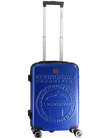 Geographical Norway Hardcase-trolley "Stanislas" blauw - (B)34 x (H)53 x (D)21 cm