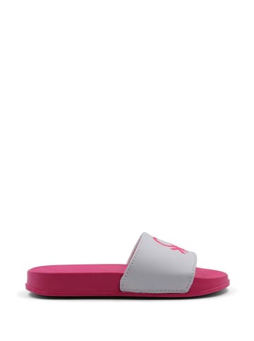 Benetton Slippers roze/wit