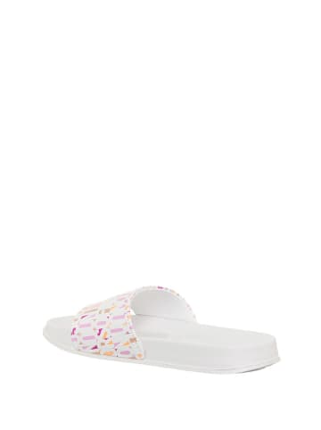 Benetton Slippers wit/lichtroze