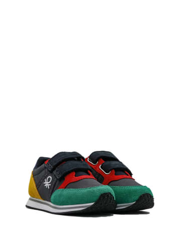 Benetton Sneakersy w kolorze granatowo-zielono-musztardowym