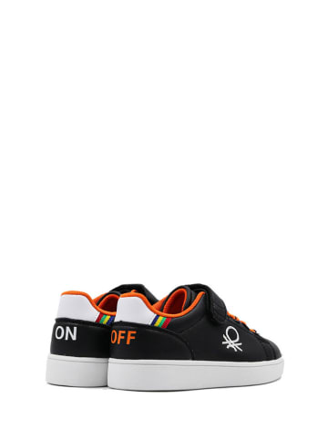 Benetton Sneakers in Schwarz/ Orange/ Weiß