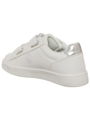 Benetton Sneakers wit/zilverkleurig