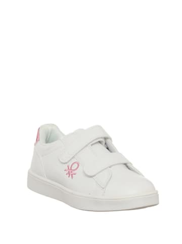 Benetton Sneakers wit/lichtroze