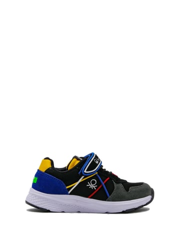 Benetton Sneakersy w kolorze czarno-niebiesko-żółtym