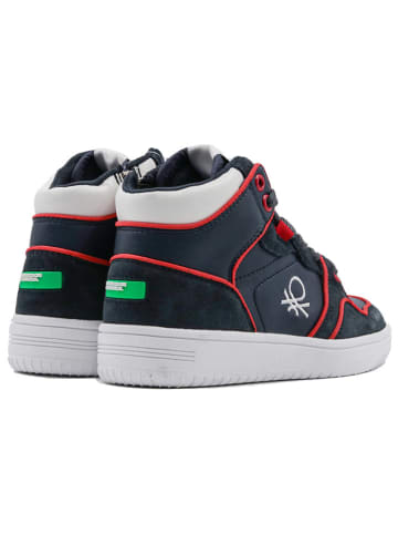 Benetton Sneakers in Dunkelblau/ Weiß