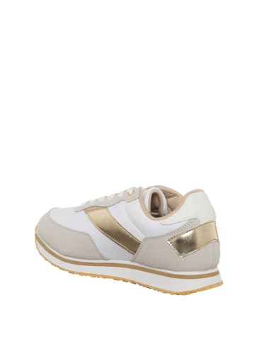 Benetton Sneakers beige/wit/goudkleurig