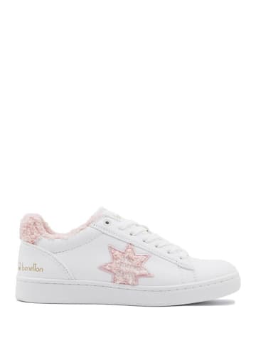 Benetton Sneakers in Weiß/ Rosa