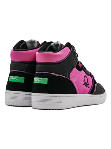 Benetton Sneakers zwart/roze