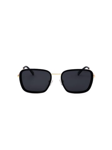 Polaroid Okulary przeciwsłoneczne unisex w kolorze czarno-złotym