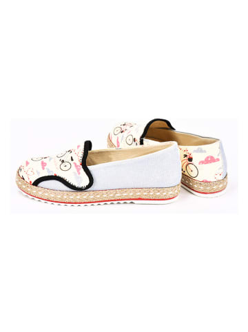 Streetfly Espadrilles wit/meerkleurig