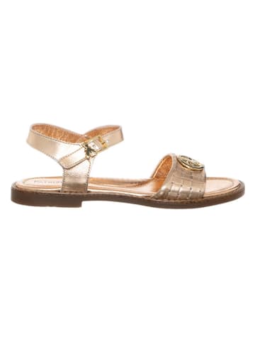Patrizia Pepe Leder-Sandalen in Gold
