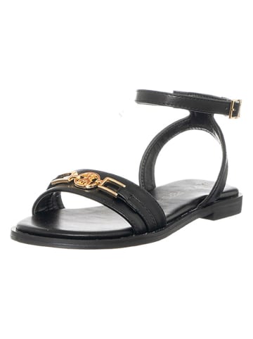 Patrizia Pepe Leder-Sandalen in Schwarz