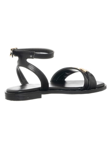 Patrizia Pepe Leder-Sandalen in Schwarz