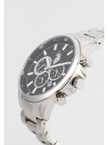 U.S. Polo Assn. Chronograf w kolorze srebrno-czarnym