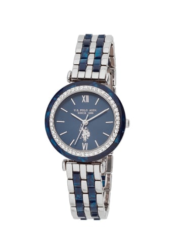 U.S. Polo Assn. Zegarek kwarcowy w kolorze srebrno-niebieskim