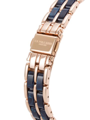 U.S. Polo Assn. Kwartshorloge roségoudkleurig-blauw