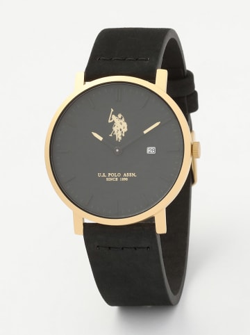 U.S. Polo Assn. 2-delige geschenkbox: quarzhorloge en armband zwart