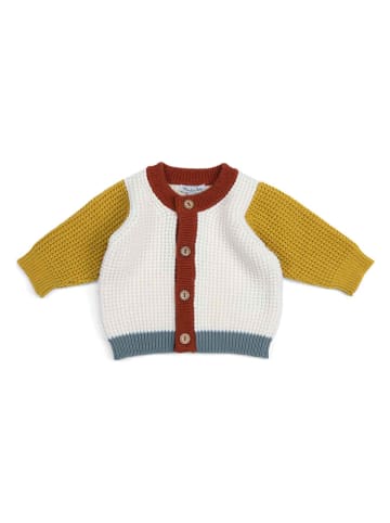 Moulin Roty Vest "Georges" wit/geel/rood