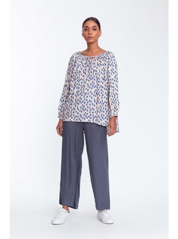 Makani  Blouse crème/paars/donkerblauw