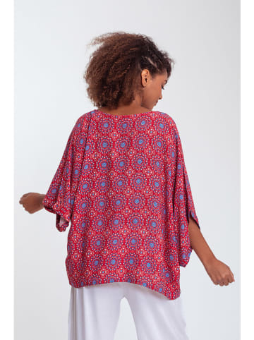 Makani  Bluse in Rot/ Blau