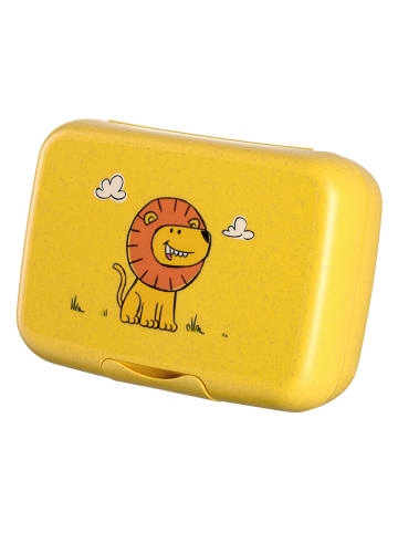 LEONARDO Lunchbox "Leeuw" geel - (B)19 x (H)6,6 x (D)13,5 cm