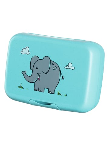LEONARDO Lunchbox "Elefant" in Türkis - (B)19 x (H)6,6 x (T)13,5 cm