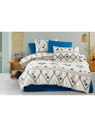 Colourful Cotton Beddengoedset "Afra" beige/lichtbruin