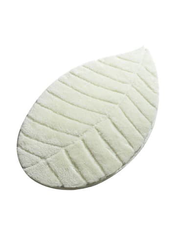 Colorful Cotton Dywanik łazienkowy "Jungle Leaf" w kolorze białym