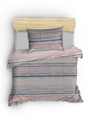 Colourful Cotton Beddengoedset "Terra" lichtroze/blauw