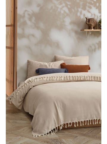 Colourful Cotton Tagesdecke "Ermes" in Beige